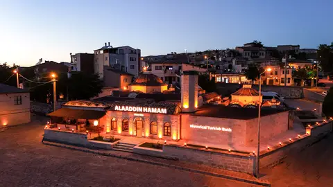 Nevşehir'in Avanos ilçesi Orta Mahalle'de bulunan tarihî Alaaddin Hamamı