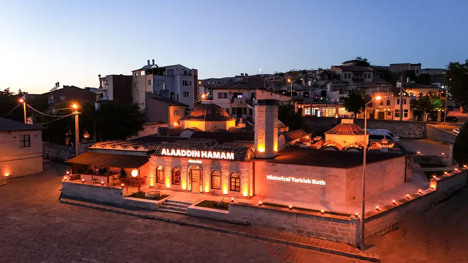 Nevşehir'in Avanos ilçesi Orta Mahalle'de bulunan tarihî Alaaddin Hamamı